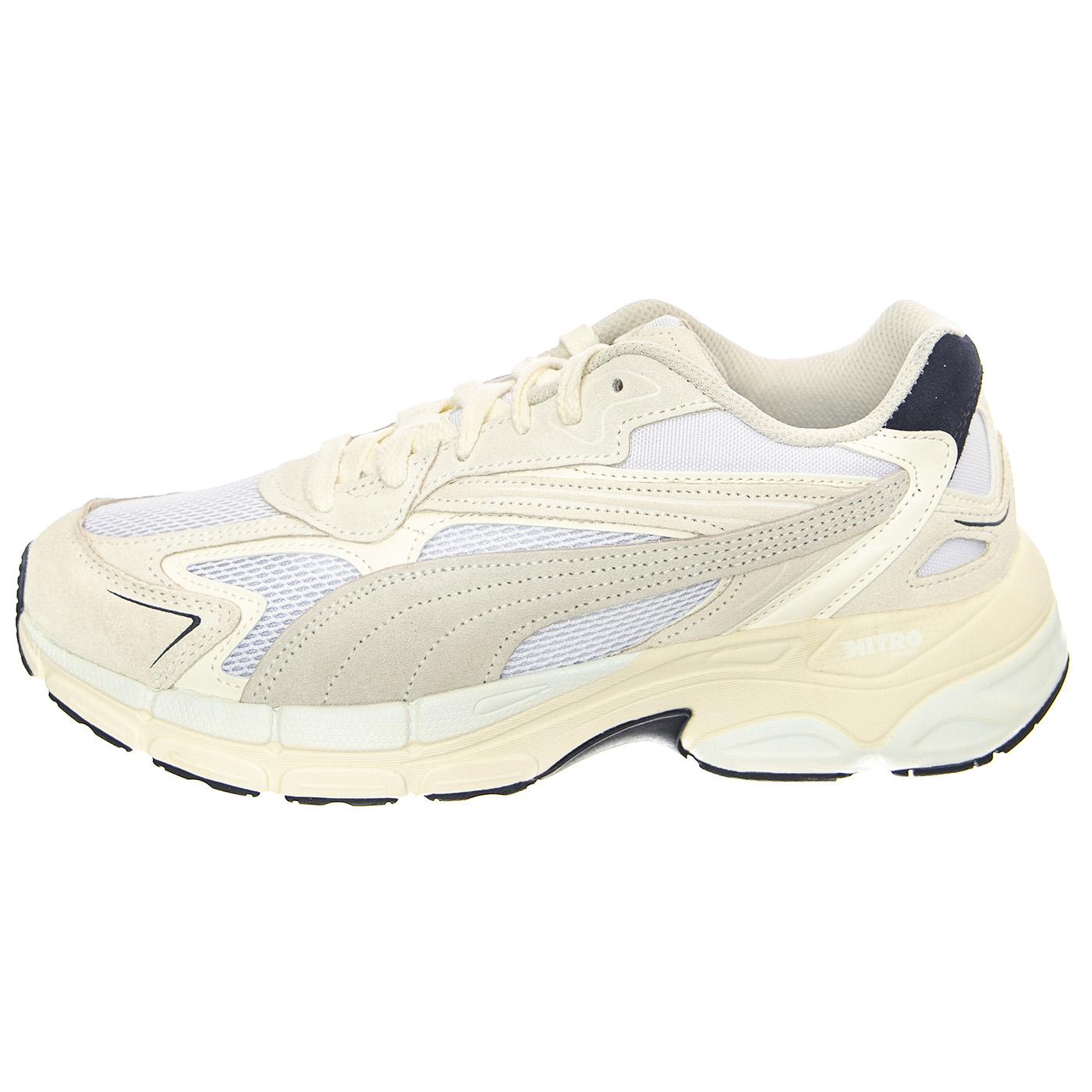 Teveris Nitro Warm White / Parisian Night - Scarpe Stringate Profilo Basso Uomo Bianche 388774-10  PUMA 
