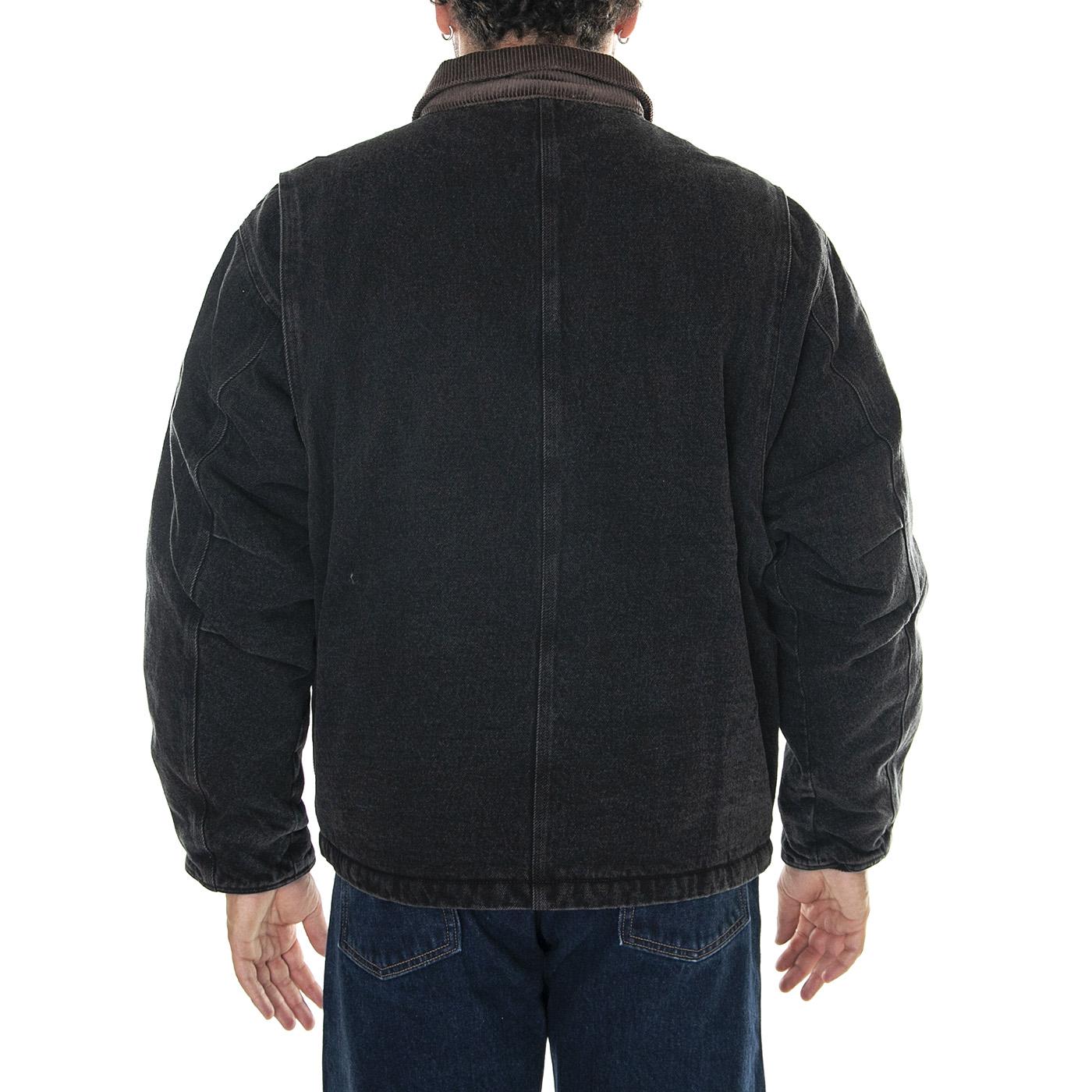 M' Work Around Jacket Faded Black - Giacca Invernale Uomo Nera 121800541-FBL  OBEY 