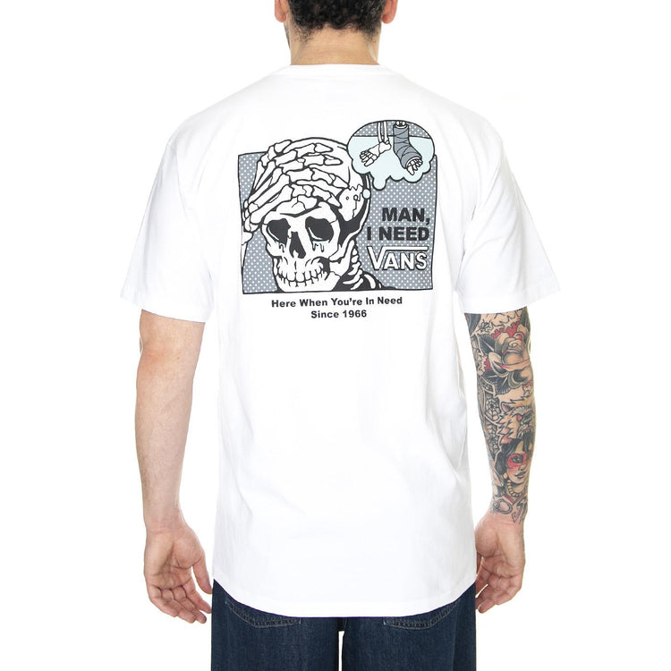 Cast S/S White - Maglietta Girocollo Uomo Bianca VN0007FRWHT1  VANS 