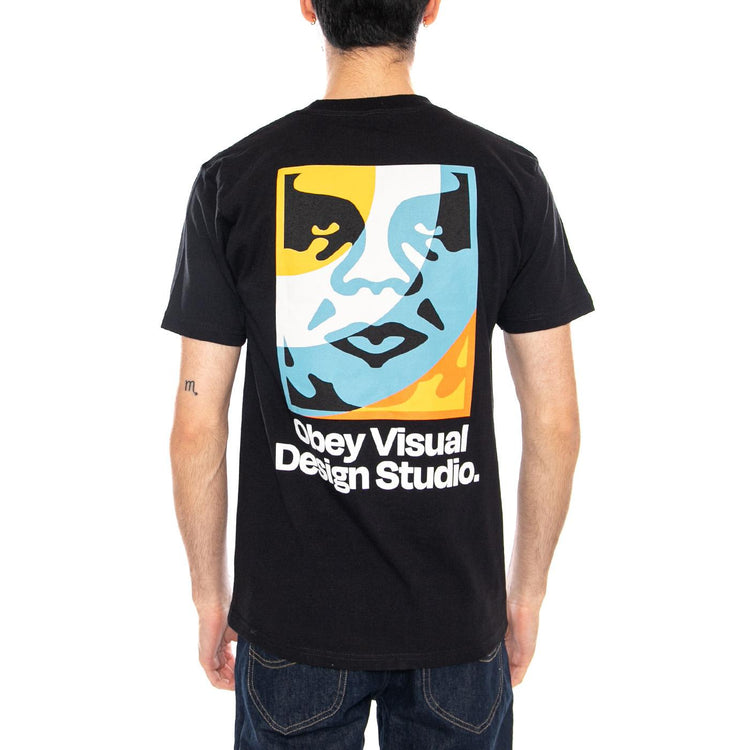 Obey Visual Design Studio Tee - Maglietta Girocollo Uomo Nera 165264305 BLK OBEY 