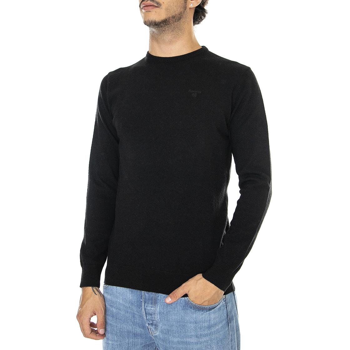 Essential Lambswool Crew Neck Black - Maglione Girocollo Uomo Nero FW22-MKN0345-BK31  BARBOUR 