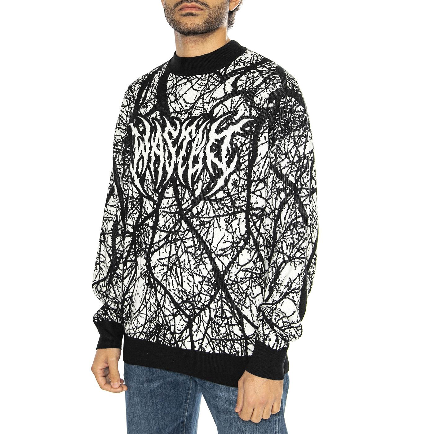 Sweater Hollow Black - Maglione Girocollo Uomo Multicolore SWEATER HOLLOW - BLACK  WASTED PARIS 
