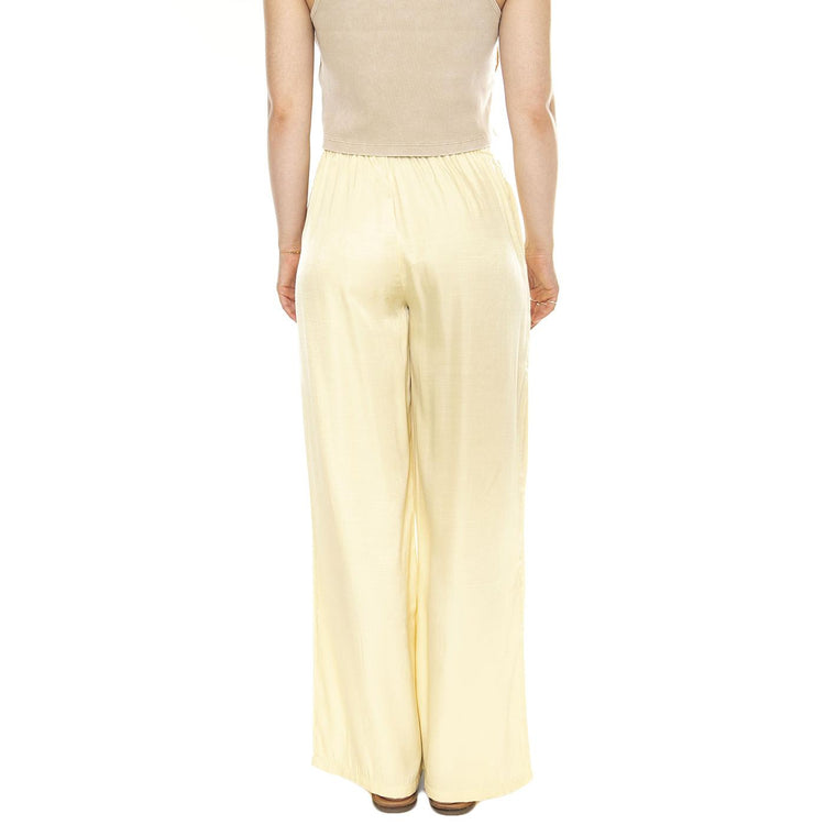 Pantalón fluido satinado amarillo Yellow Trousers - Pantaloni Donna Gialli 41W/11255  WILD PONY 