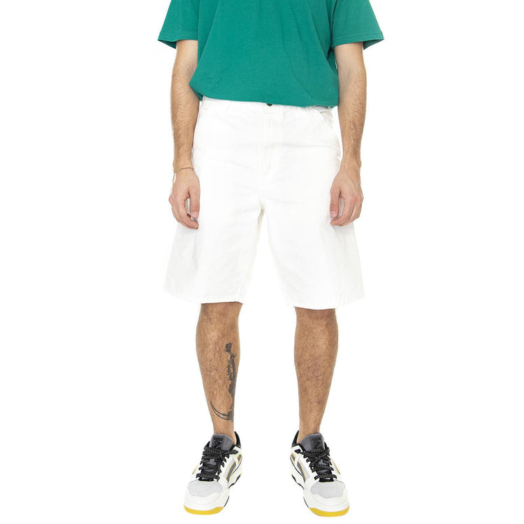 Single Knee Short Wax Stone Washed - Bermuda Uomo Bianchi I027942-D606  CARHARTT WIP 