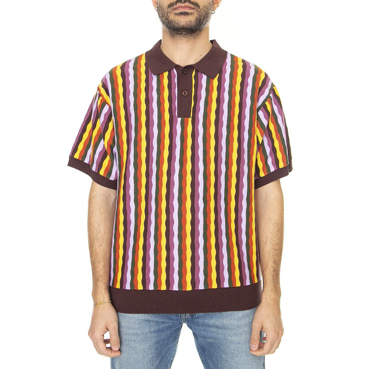Surface Polo Sweater SS Sepia Multi - Polo in Maglia Uomo Multicolore 151000069-SEP  OBEY 