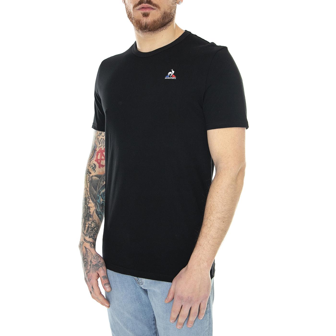 Essential Tee Black - Maglietta Girocollo Uomo Nera 2120199  LE COQ SPORTIF 