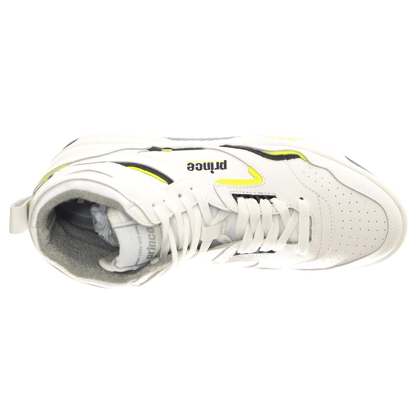 FST847 White / Neon Lime - Scarpe Profilo Alto Uomo Bianche PEMFST847-WHN  PRINCE 