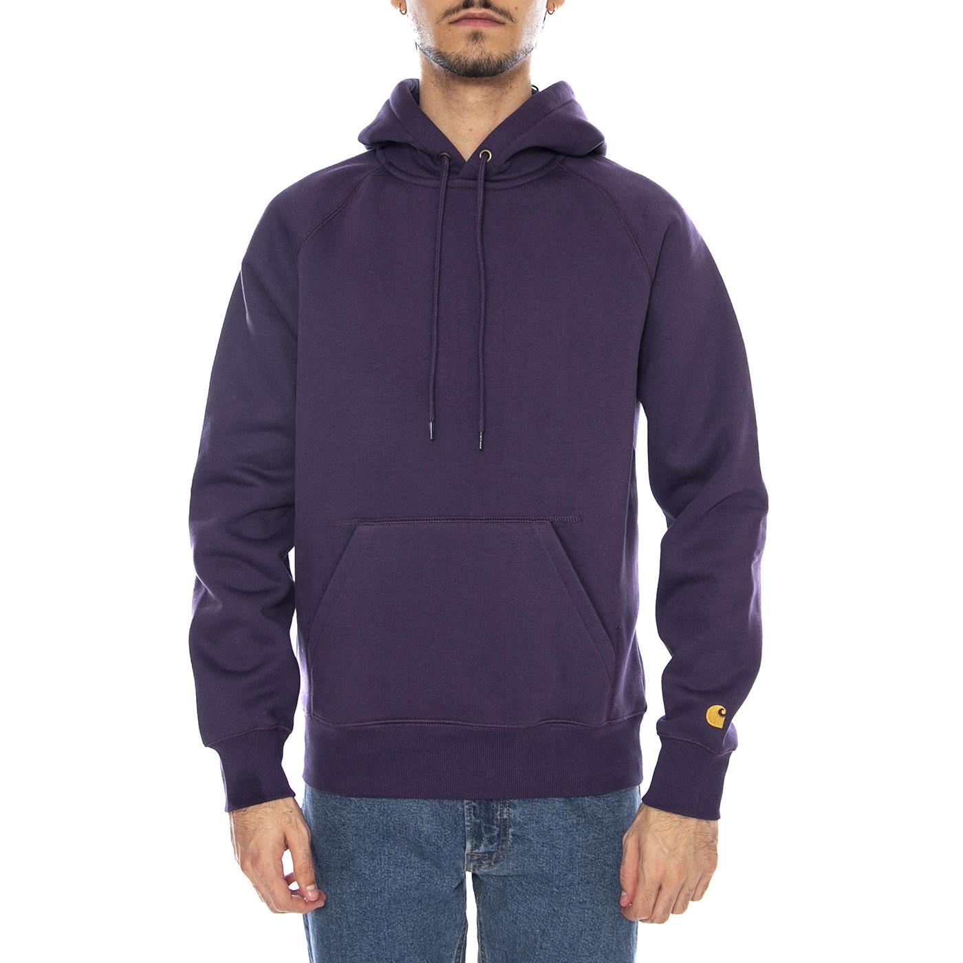 Hooded Chase Sweat Lokers / Gold - Felpa con Cappuccio Uomo Viola I033661.37YXX . CARHARTT WIP 