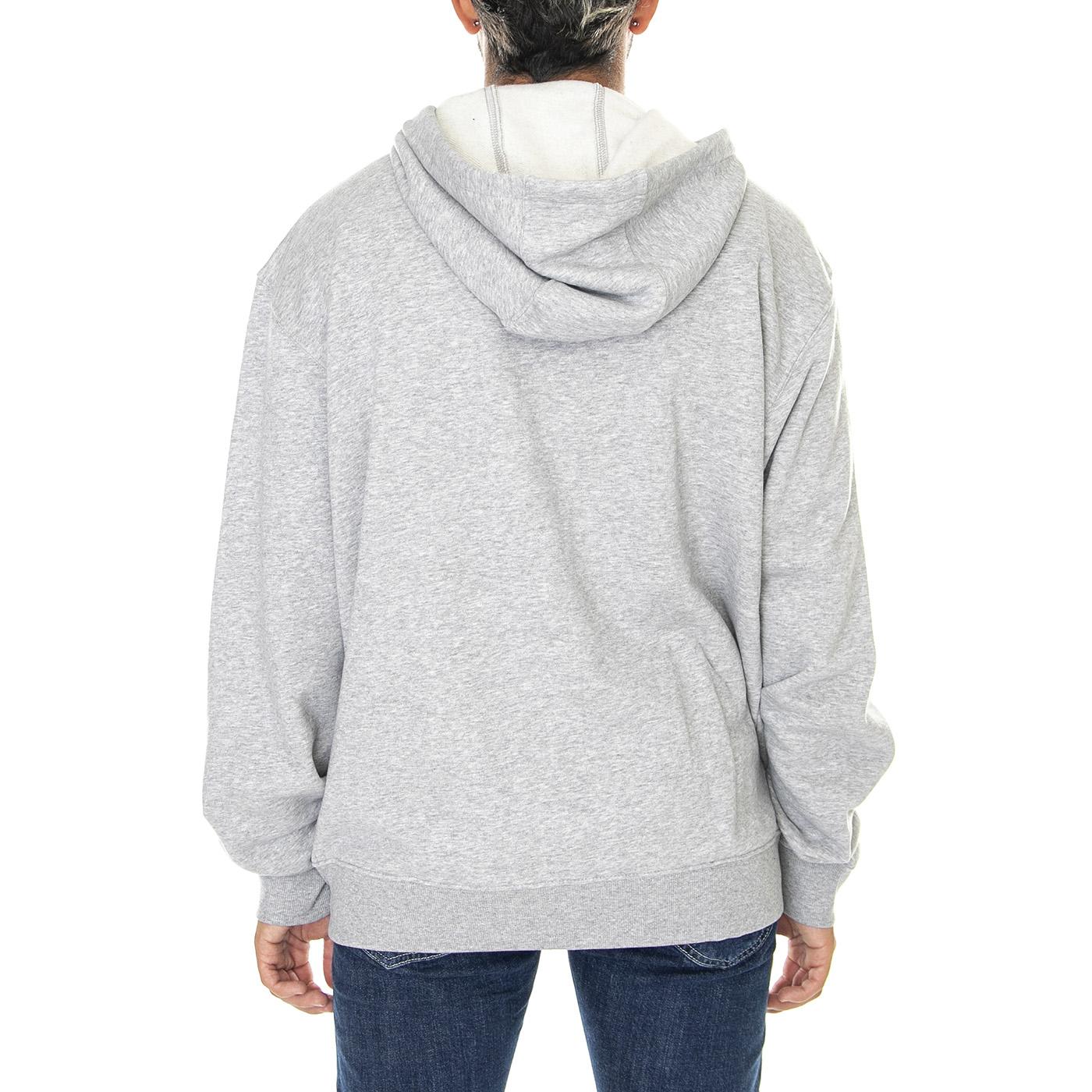Full Zip Fleece Hoody Heather Grey - Felpa con Cappuccio e Zip Uomo Grigia DK0A4XTOHG01  DICKIES 