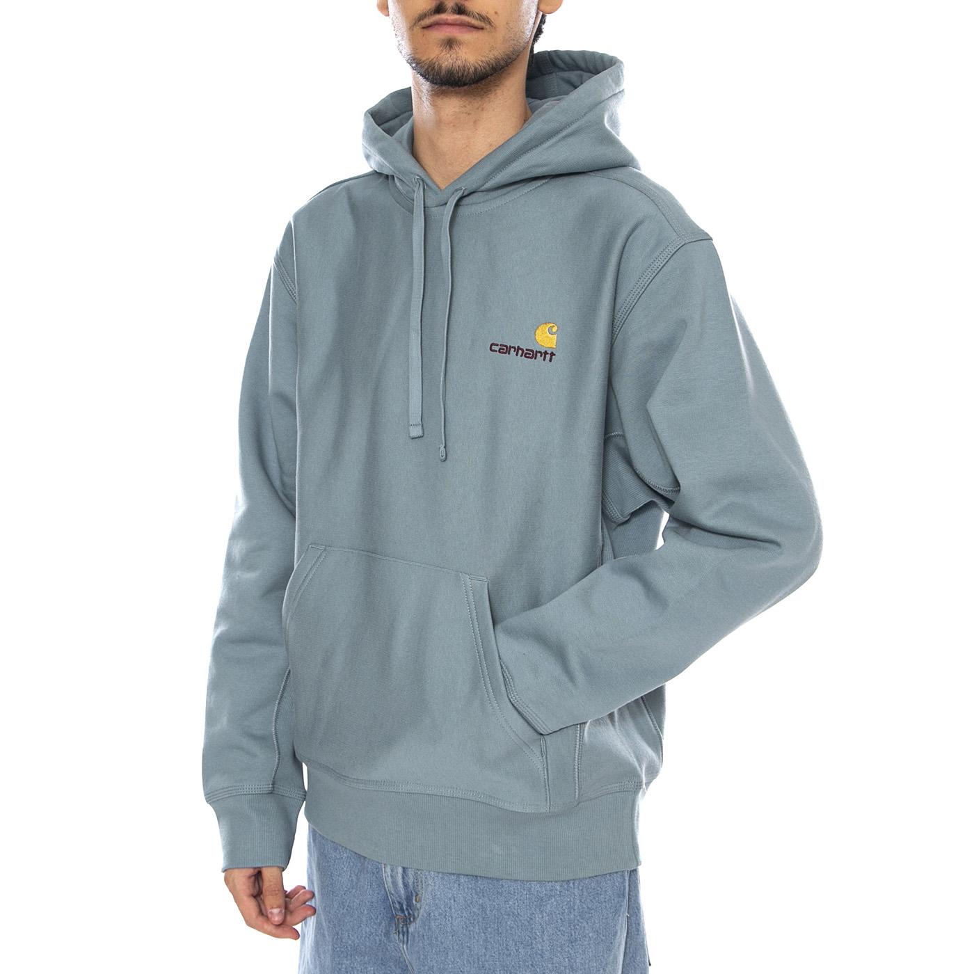 Hooded American Script Sweat Citadel - Felpa con Cappuccio Uomo Verde I028279.33EXX  CARHARTT WIP 