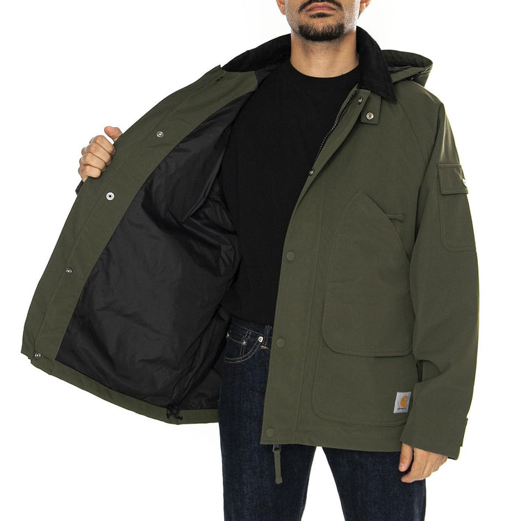 Clarton Jacket Office Green / Black - Giacca Uomo Verde I033871.2JBXX  CARHARTT WIP 