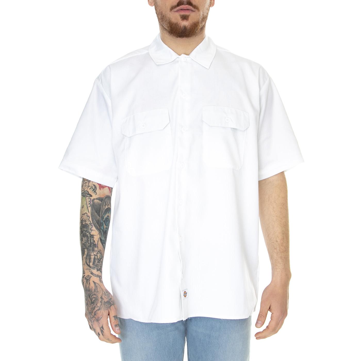 Work Shirt SS Rec White - Camicia Maniche Corte Uomo Bianca DK0A4XK7WHX1  DICKIES 