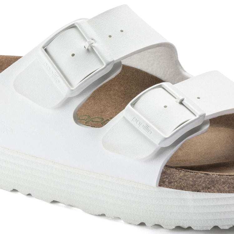 Arizona Grooved White Veg Birko Flor - Sandali Donna Bianchi 1018581  BIRKENSTOCK 