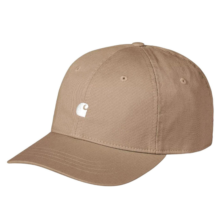 Madison Logo Cap Leather / White - Cappellino con Visiera Marrone I023750.1Q5XX  CARHARTT WIP 