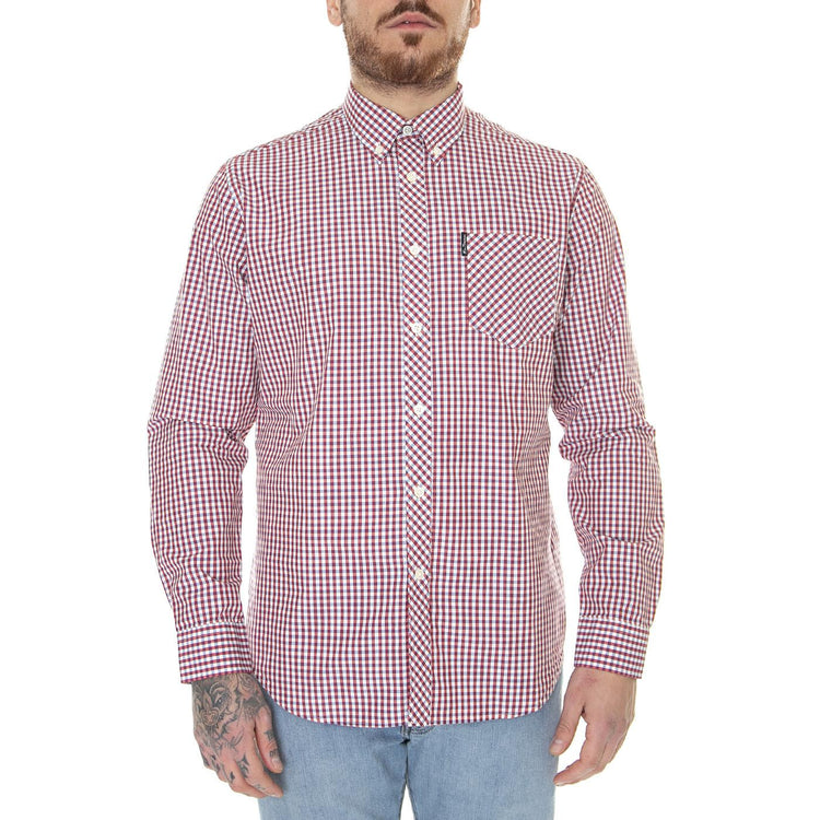 Signature Gingham F1 Red - Camicia Uomo Rossa / Multicolore 59141-087  BEN SHERMAN 