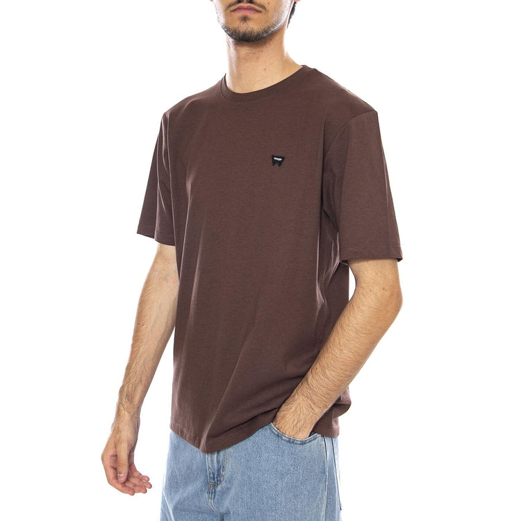 Sign Off Tee Mahogany - Maglietta Girocollo Uomo Marrone 112371484  WRANGLER 