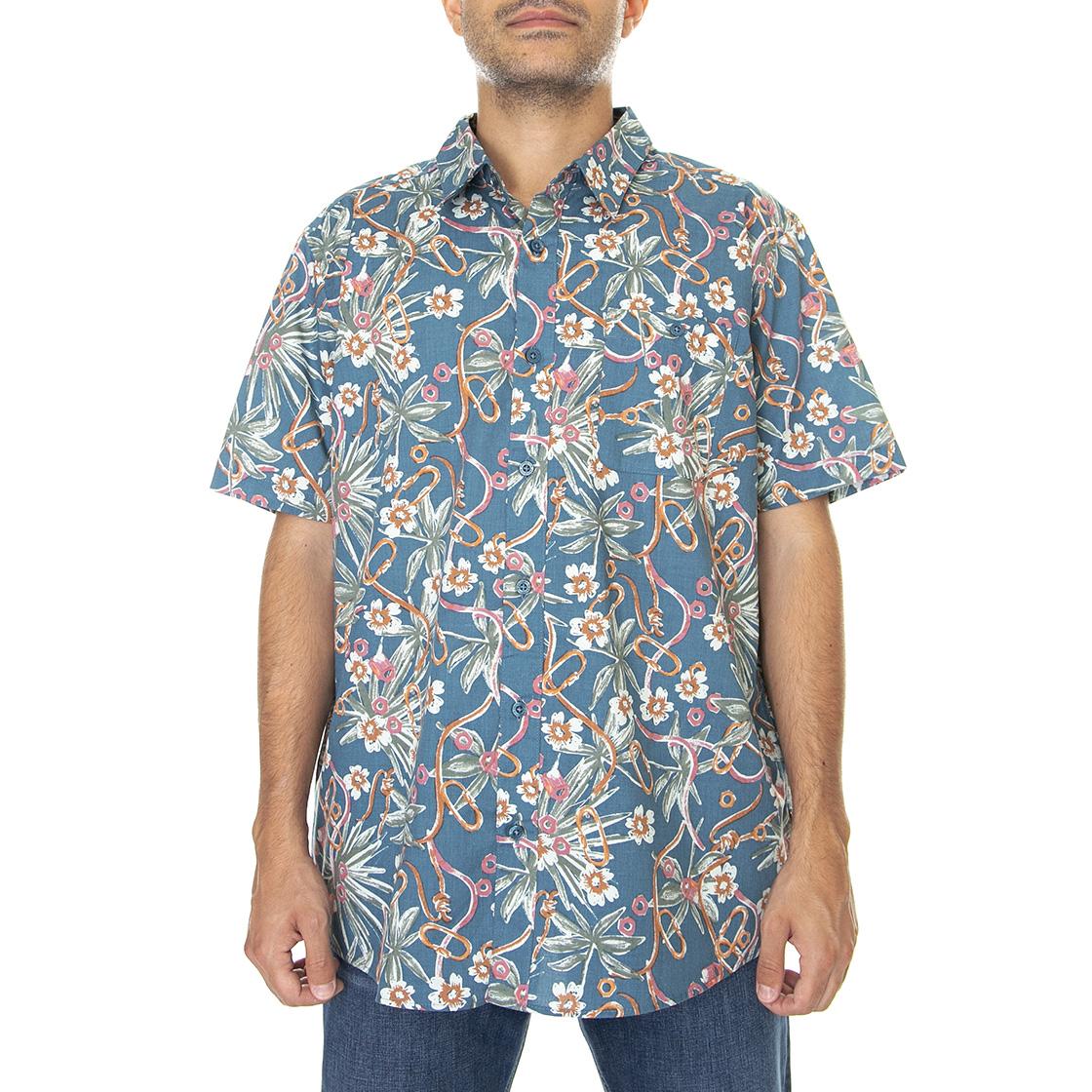 M's Go To Shirt Dirt Bags Multi: Abalone Blue Shirt XS 52691-DIMB  PATAGONIA 