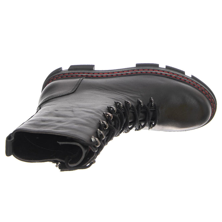 W' Bird Black Red Leather Boots - Stivali Stringati Donna Neri KG-BIRDBLK  KURT GEIGER 