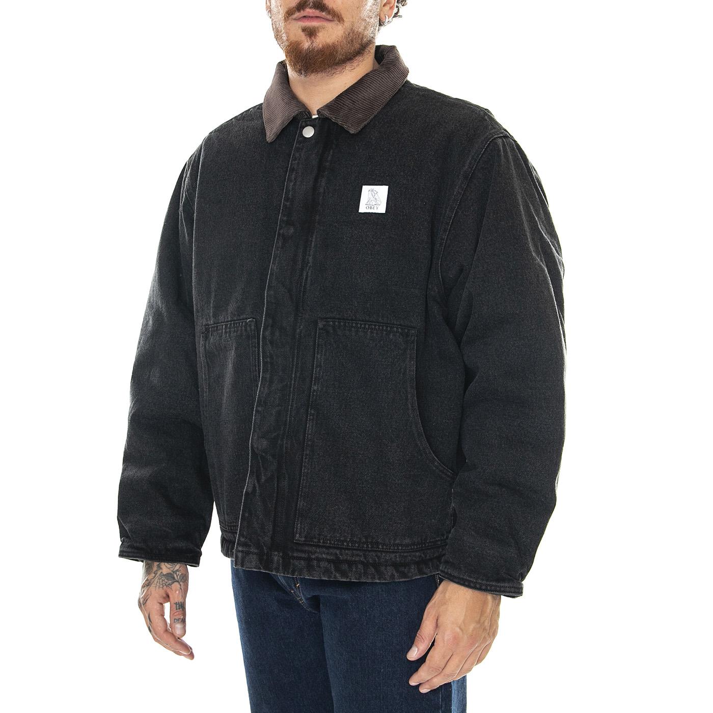 M' Work Around Jacket Faded Black - Giacca Invernale Uomo Nera 121800541-FBL  OBEY 
