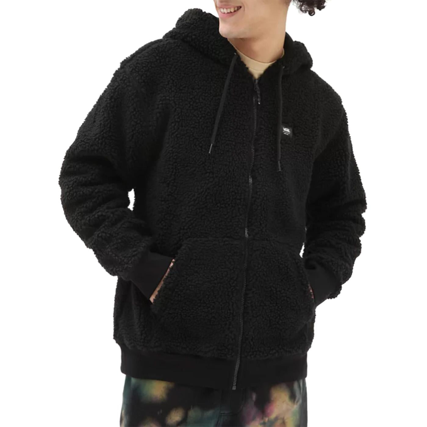 Tailwater FZ Black - Felpa con Cappuccio e Zip Uomo Nera VN0A7S7LBLK1  VANS 