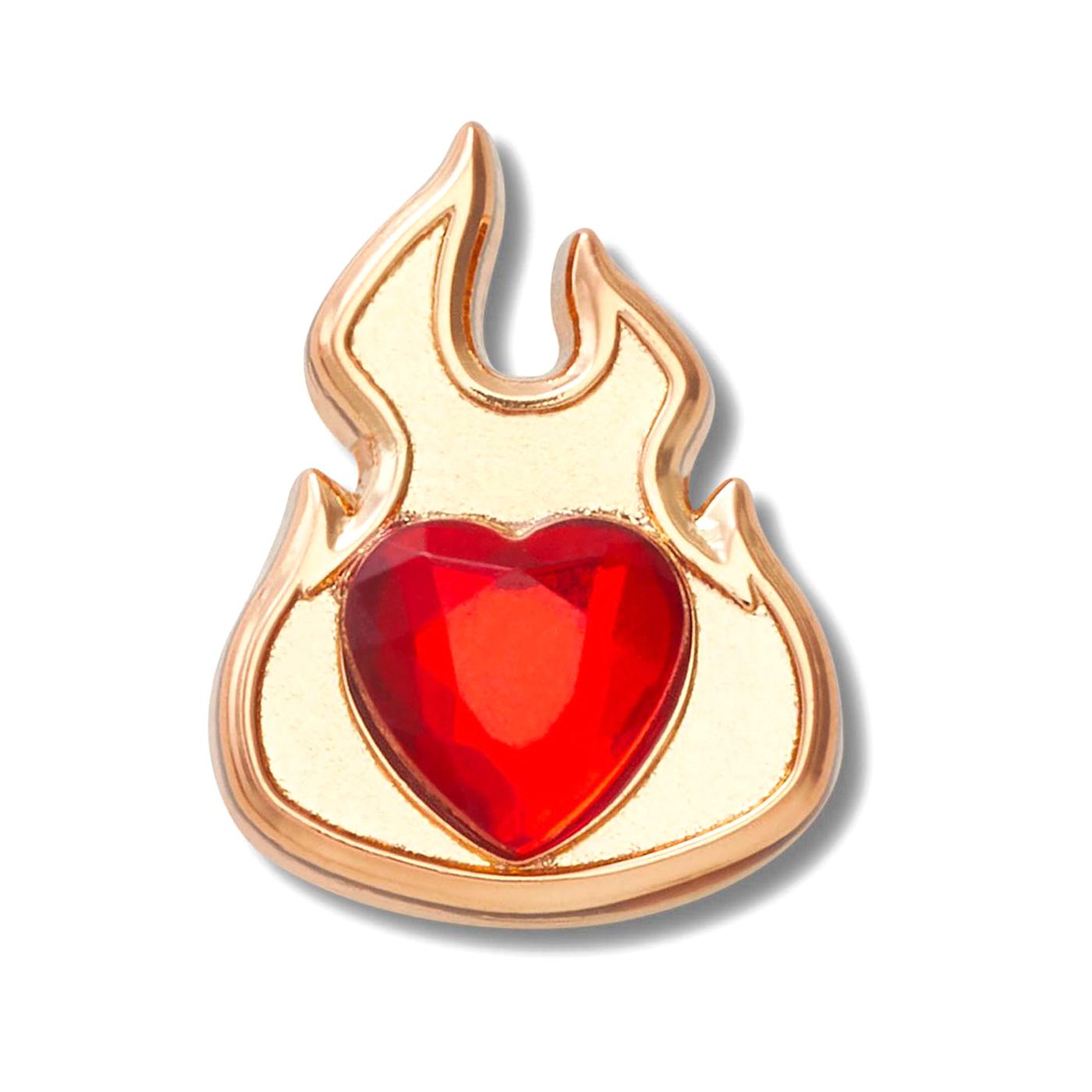 Gold Flame with Ruby Heart - Charm per Calzature Crocs Multicolore CR.5114 JIB UCOL CROCS 