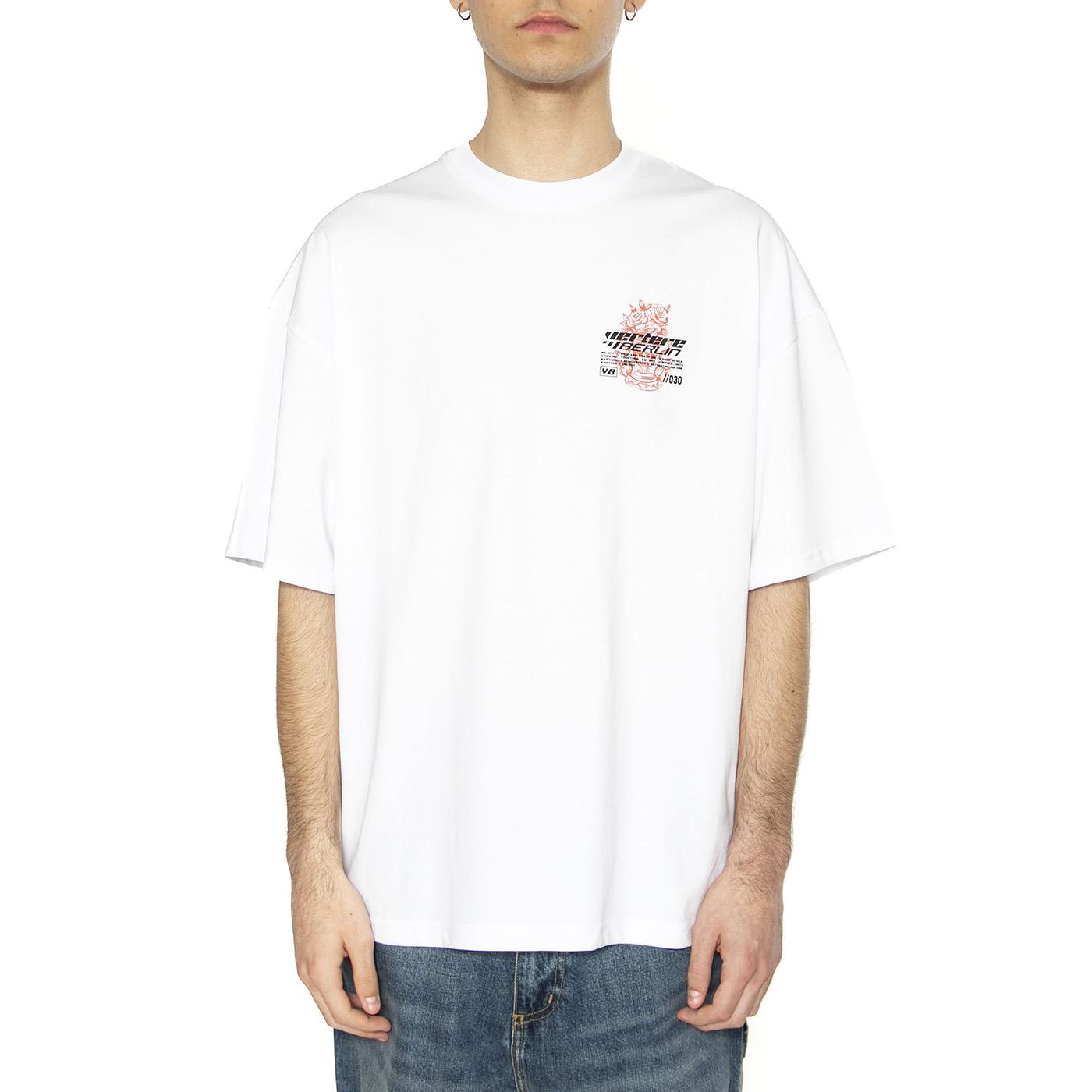Overlay T-Shirt White - Maglietta Girocollo Uomo Bianca VER-T292-WHT  VERTERE BERLIN 