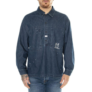 JMB LS Denim Workshirt Mid Light Shad Blue - Camicia Denim Jeans Uomo Blu 112359230  LEE 