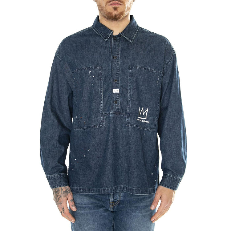 JMB LS Denim Workshirt Mid Light Shad Blue - Camicia Denim Jeans Uomo Blu 112359230  LEE 