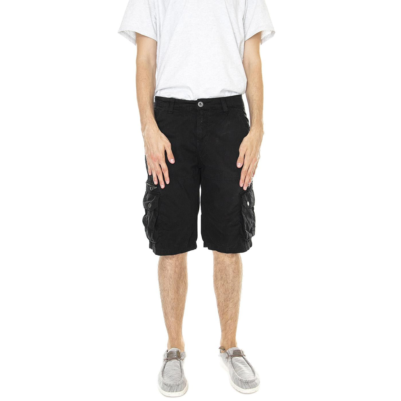 M' Alpha Short Black - Bermuda Uomo Neri 136250-03  ALPHA INDUSTRIES 