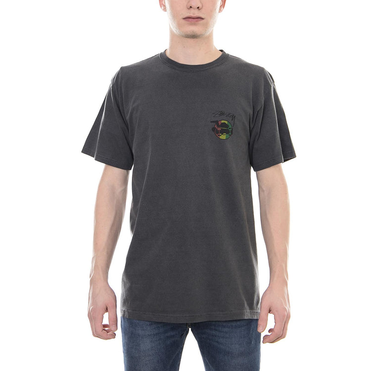 RASTA SK8 PIG. DYED TEE BLACK 1904239-BLAC . STUSSY 