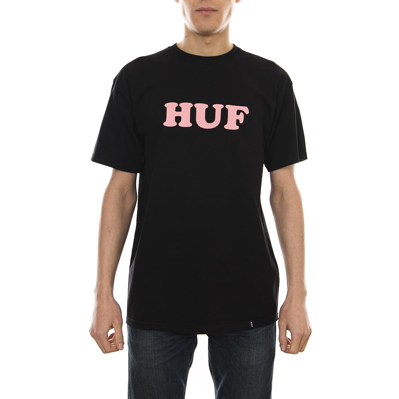 COOPER FLOCK TEE BLACK TS00321-BLACK  HUF 