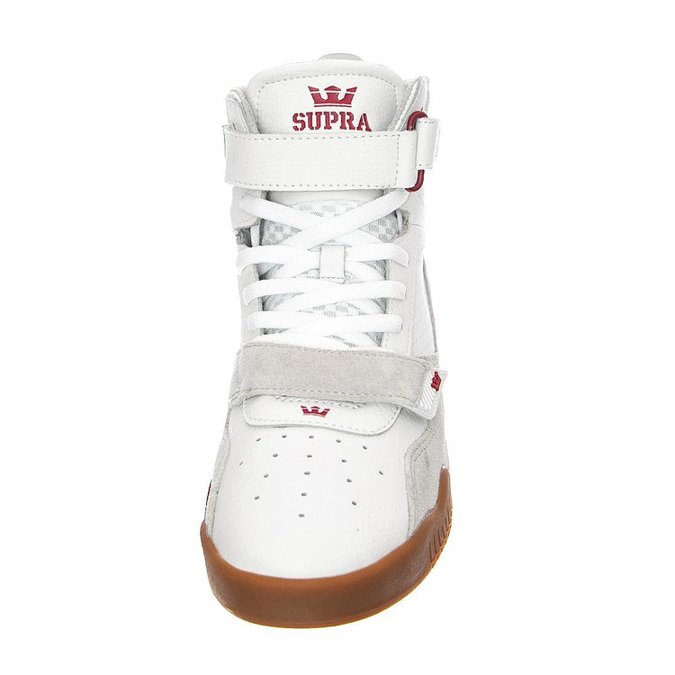 Breaker - Scarpe Stringate Profilo Alto Uomo Bianche / Rosa / Gum BREAKER White/Rose-Gum  SUPRA 