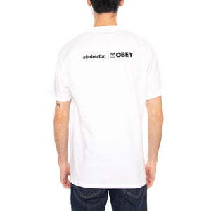 Skateistan / Obey Photo Tee White - Maglietta Girocollo Uomo Bianca 165264403 WHT OBEY 