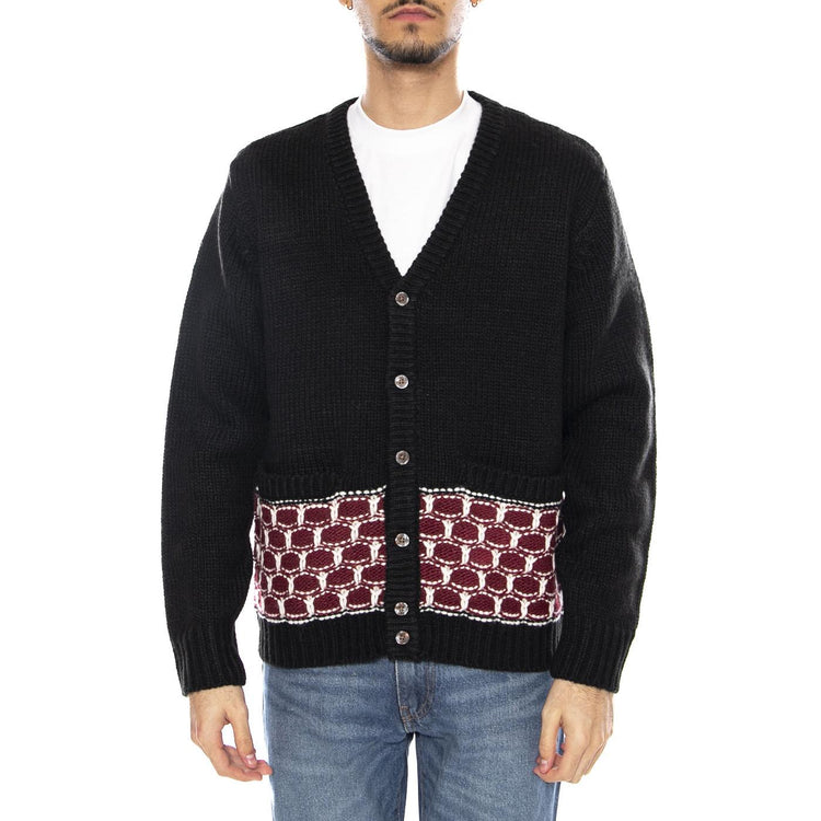 Kei Cardigan Black / Multi -- Cardigan Uomo Nero / Multicolore 151010039 BKM OBEY 
