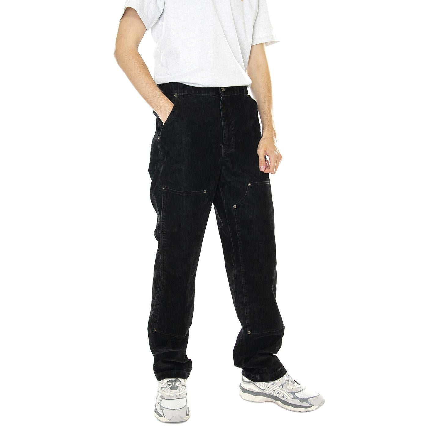 M' OC x DICKIES Flock Utility Pant Black - Pantaloni Uomo Neri DK0A4Y4ZBLK1  DICKIES 