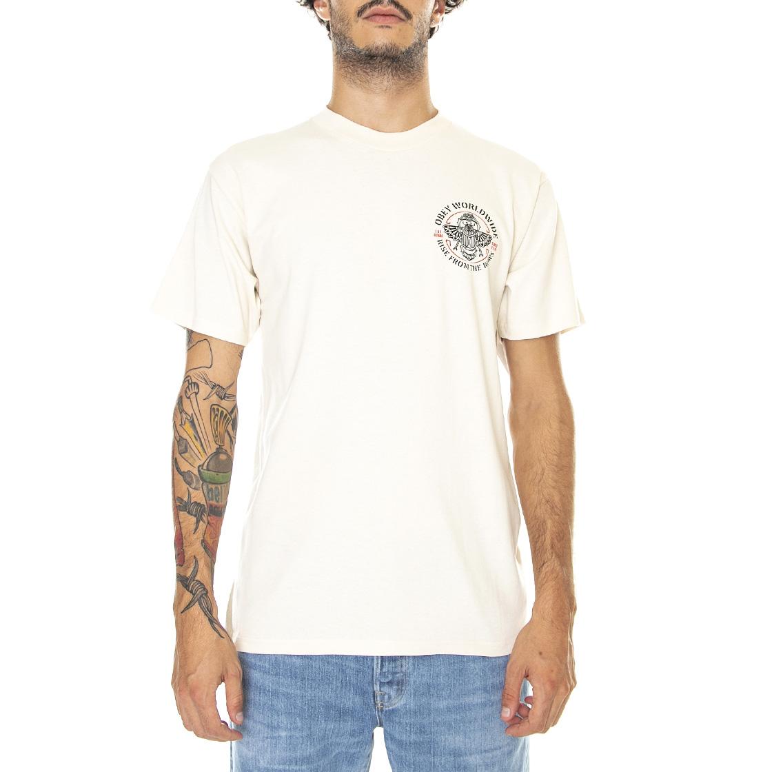 Obey Beetle Classic Classic Tee Cream - Maglietta Girocollo Uomo Beige 165263226-CRM  OBEY 