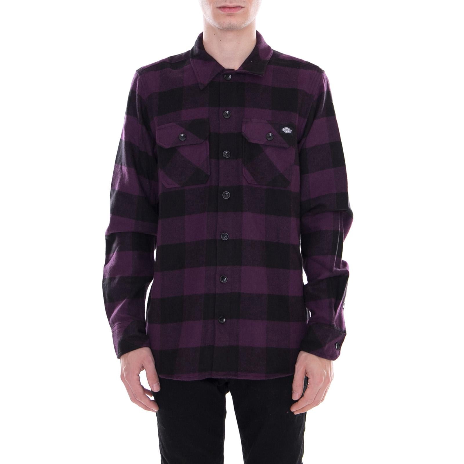 Sacramento Plum Black/Purple - Camicia Uomo Viola / Nera 05 200142-PL . DICKIES 