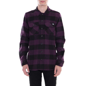 Sacramento Plum Black/Purple - Camicia Uomo Viola / Nera 05 200142-PL . DICKIES 