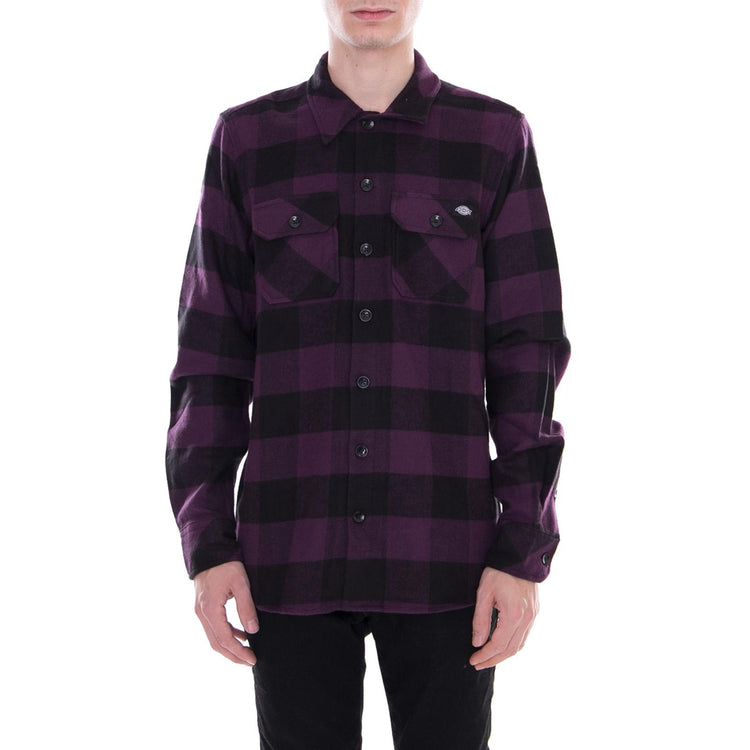Sacramento Plum Black/Purple - Camicia Uomo Viola / Nera 05 200142-PL . DICKIES 