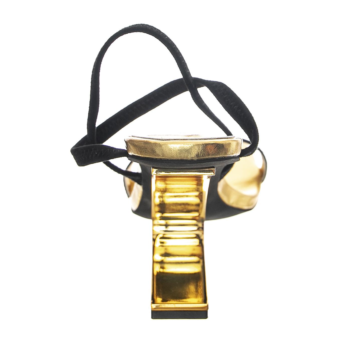 Geometric Black Suede Gold Kid Suede - Sandali Donna Oro JCSR526L-01A-BLA  JEFFREY CAMPBELL 