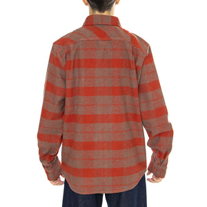 Bowery Heavy Weight L/S Flannel Burnt Henna / Dark Forest - Camicia Uomo Multicolore 01297-BTHDF . BRIXTON 