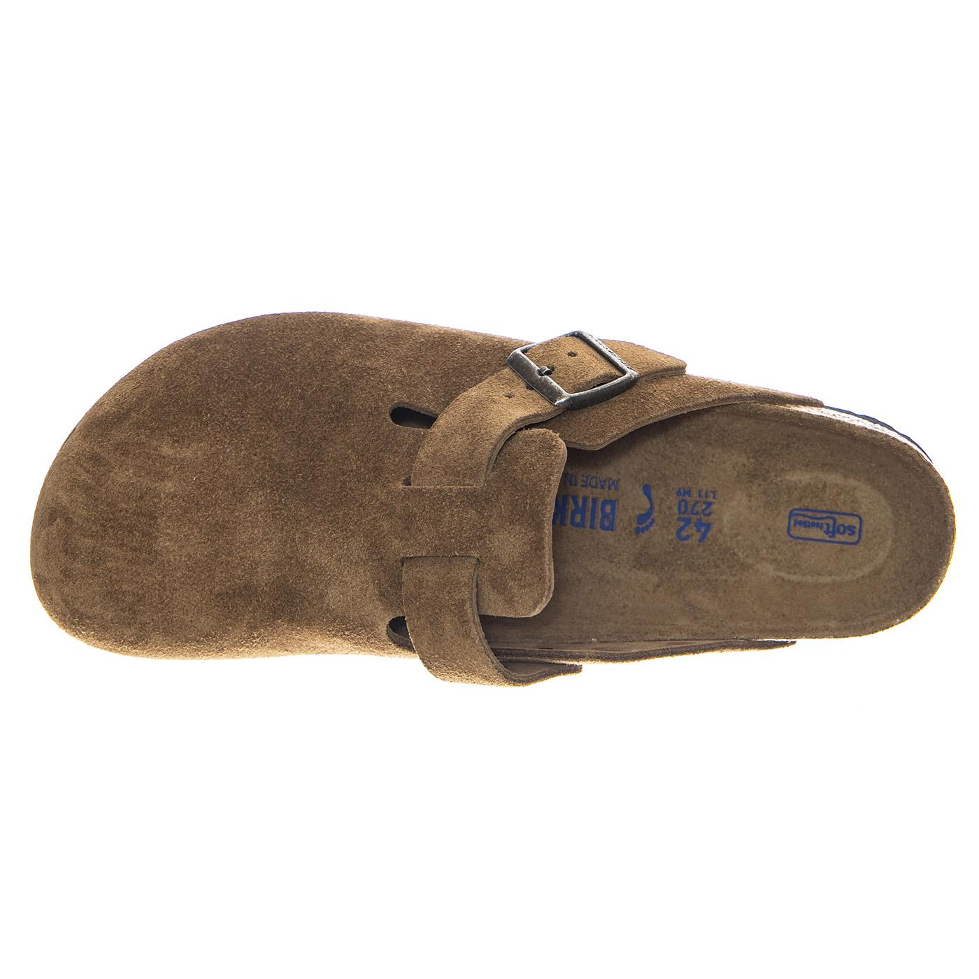 Boston SFB Dark Tea, Suede Leather - Sandali Uomo Marroni 1030861 . BIRKENSTOCK 