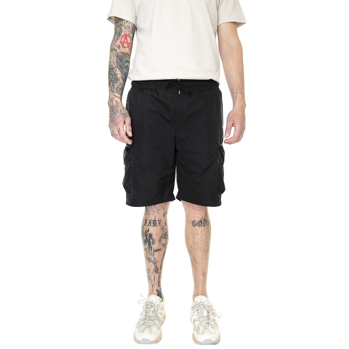 M' Workwear Nylon Pocket Shorts Black - Bermuda Uomo Neri 6080078-10158  CAT 