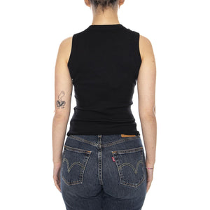 BLACK JULIETTE TOP BLACK - Canotta Donna Nera WTP00092 BLK THINKING MU 