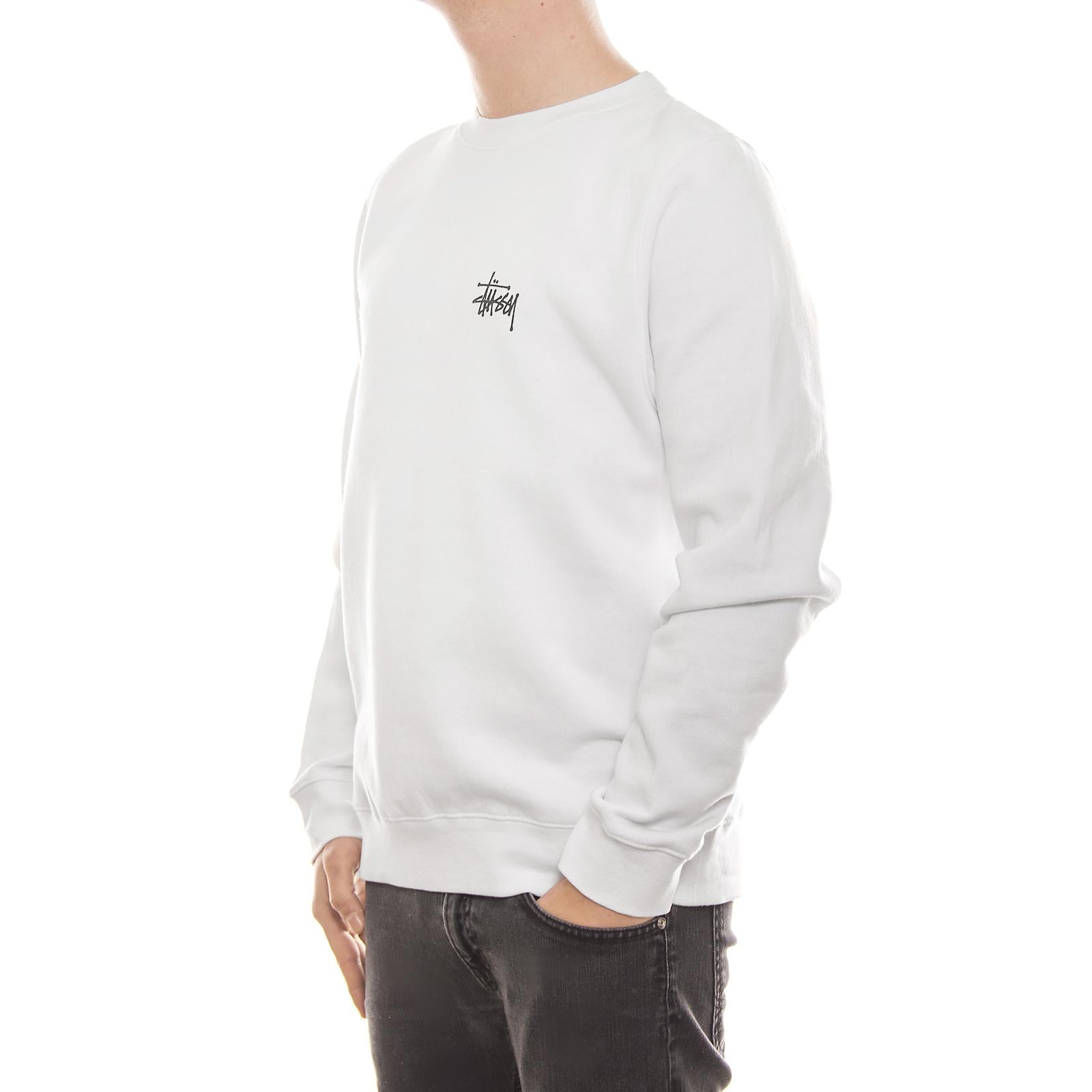 BASIC STUSSY CREW WHITE 1914003-WHITE  STUSSY 