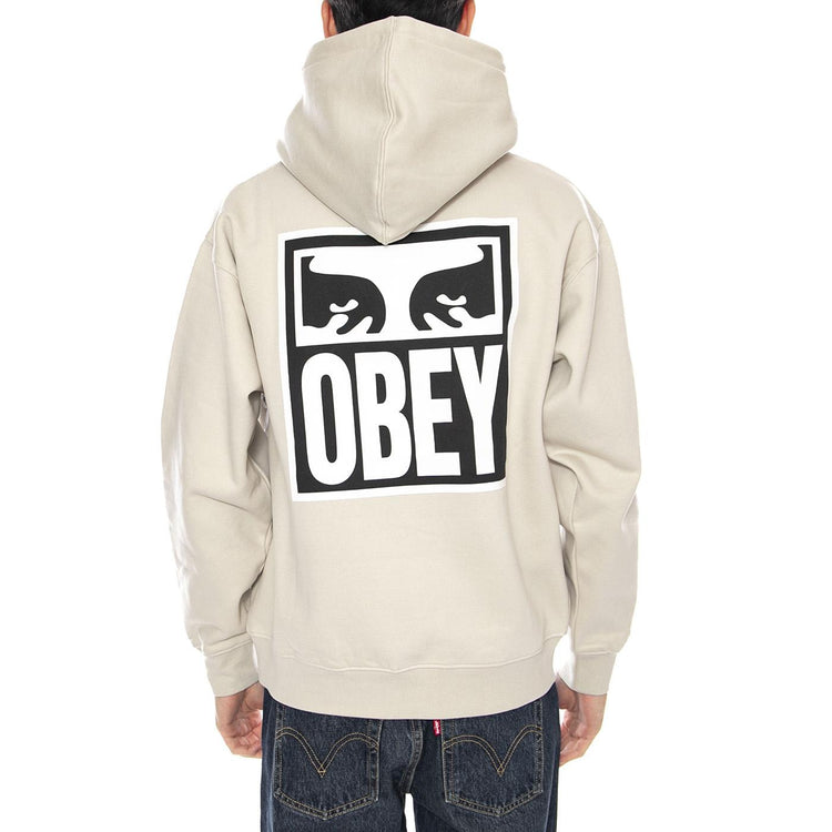 Obey Eyes Icon Hood Fleece -- Felpa Uomo Moonstruck Beige 112843126 MNS OBEY 