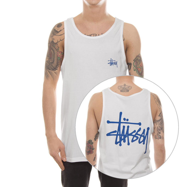 BASIC STUSSY TANK WHITE 1934003-WHITE  STUSSY 