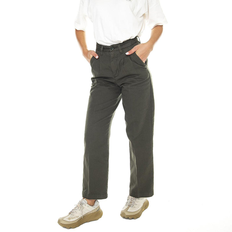 W' Cara Pant Plant /garment dyed - Pantaloni Donna Verdi I029802.1NQGD  CARHARTT WIP 