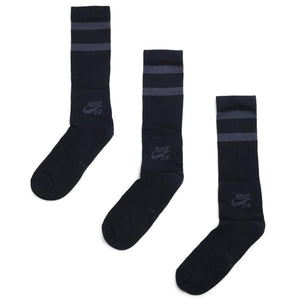 Unisex Crew Skateboarding Socks (3 Pairs) - Black/Anthracite - Calzini 99617_4  NIKE 