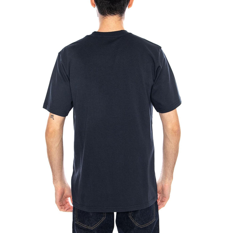S/S Script T-Shirt Deep Night / Gentle Green - Maglietta Girocollo Uomo Blu I035700 3PLXX CARHARTT WIP 